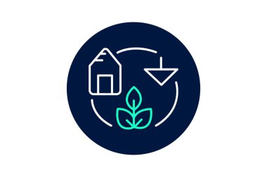 Sıfır Atık Çiftliği, vektör, piksel mükemmel, illüstratör dosyası