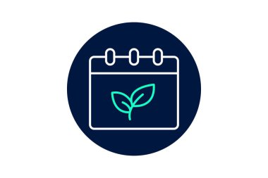 Organik tarım takvimi, vektör, piksel mükemmel, illüstratör dosyası