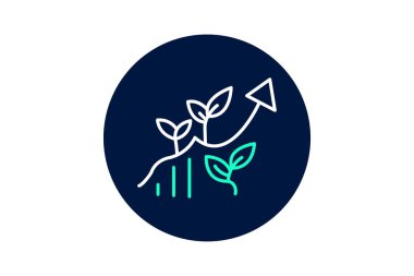 Doğal Büyüme oku, vektör, piksel mükemmel, illüstratör dosyası