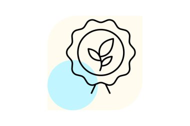 Organik Sertifika Damgası, vektör, piksel mükemmel, illüstratör dosyası