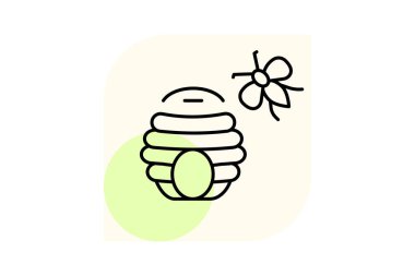 Arı kovanına yakın, vektör, piksel mükemmel, illüstratör dosyası