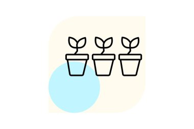 Yeniden Kullanılabilir Bitki Saksıları, vektör, piksel mükemmel, illüstratör dosyası