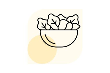 Organik Salata Karışımı, vektör, piksel mükemmel, illüstratör dosyası