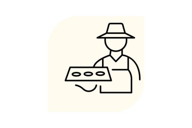 Seedling Tepsisi, vektörü, pikseli mükemmel, illüstratör dosyası olan çiftçi