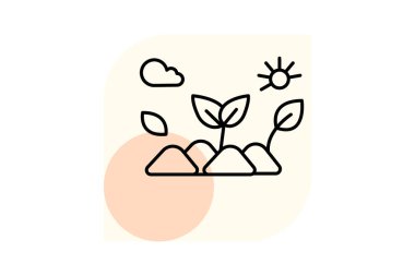 Arka bahçe Organik Yama, vektör, piksel mükemmel, illüstratör dosyası