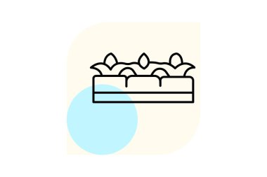 Yükseltilmiş Organik Yataklar, vektör, piksel mükemmel, illüstratör dosyası