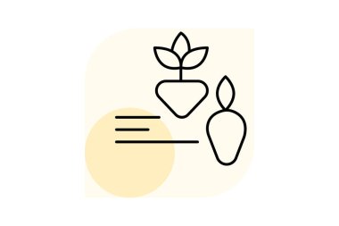 Farm to Tablo Simgesi, vektör, piksel mükemmel, illüstratör dosyası