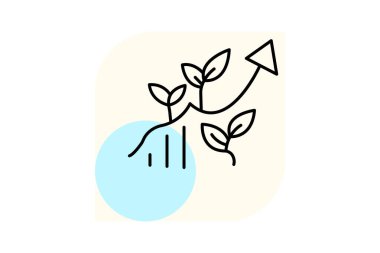 Doğal Büyüme oku, vektör, piksel mükemmel, illüstratör dosyası