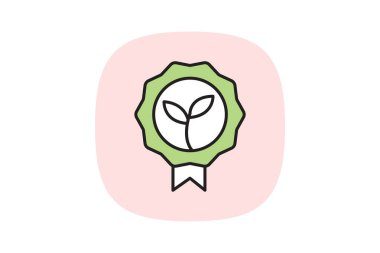 Eko Kırpma Rozeti, vektör, piksel mükemmel, illüstratör dosyası