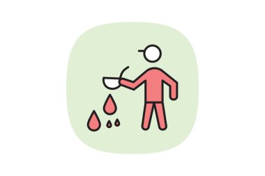 Çiftçi Yağmur Topluyor, vektör, piksel mükemmel, illüstratör dosyası