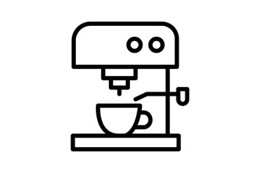 Espresso Makinesi, vektör, piksel mükemmel, illüstratör dosyası