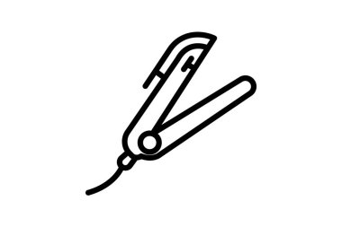 Saç düzleştirici, vektör, piksel mükemmel, illüstratör dosyası