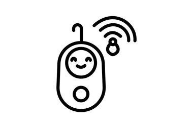 Bebek monitörü, vektör, piksel mükemmel, illüstratör dosyası