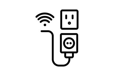 Smart Plug, vektör, piksel mükemmel, illüstratör dosyası