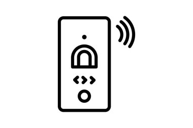 Akıllı kapı zili, vektör, piksel mükemmel, illüstratör dosyası