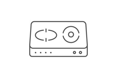 Induction Cooktop, vektör, piksel mükemmel, illüstratör dosyası