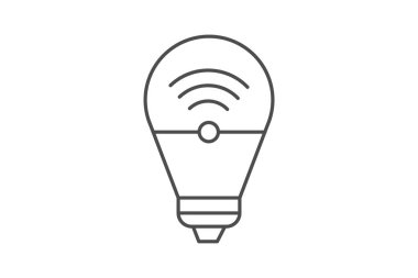 Akıllı Ampul, vektör, piksel mükemmel, illüstratör dosyası