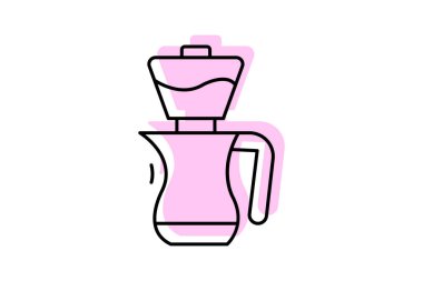 Kahve makinesi, vektör, piksel mükemmel, illüstratör dosyası