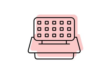 Waffle Yapıcı, vektör, piksel mükemmel, illüstratör dosyası