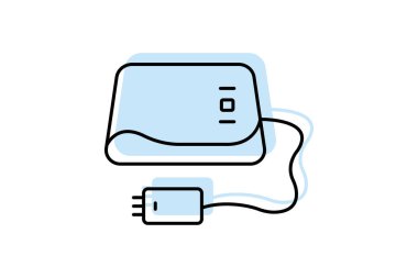 Elektrik Battaniyesi, vektör, piksel mükemmel, illüstratör dosyası