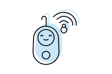 Bebek monitörü, vektör, piksel mükemmel, illüstratör dosyası