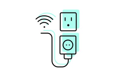 Smart Plug, vektör, piksel mükemmel, illüstratör dosyası