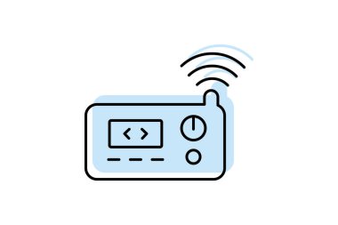 Akıllı Termostat, vektör, piksel mükemmel, illüstratör dosyası
