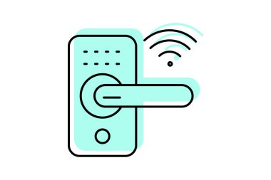 Akıllı kilit, vektör, piksel mükemmel, illüstratör dosyası