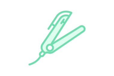 Saç düzleştirici, vektör, piksel mükemmel, illüstratör dosyası