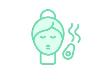 Yüz Buharı, vektör, piksel mükemmel, illüstratör dosyası