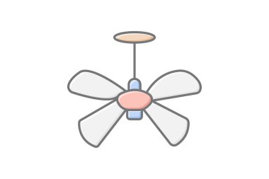 Tavan pervanesi, vektör, piksel mükemmel, illüstratör dosyası