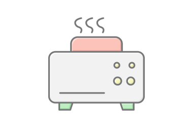 Tost makinesi, vektör, piksel mükemmel, illüstratör dosyası