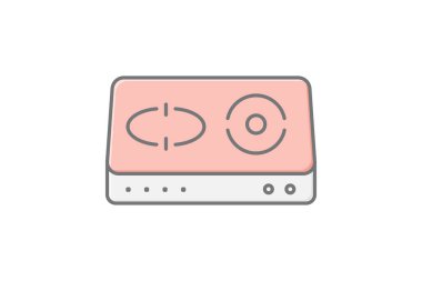 Induction Cooktop, vektör, piksel mükemmel, illüstratör dosyası