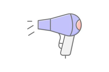 Saç kurutma makinesi, vektör, piksel mükemmel, illüstratör dosyası