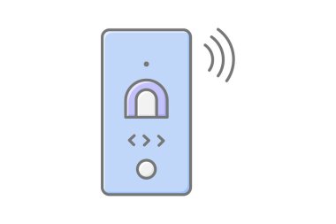 Akıllı kapı zili, vektör, piksel mükemmel, illüstratör dosyası