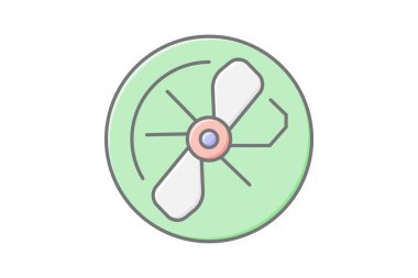 Egzoz vantilatörü, vektör, piksel mükemmel, illüstratör dosyası