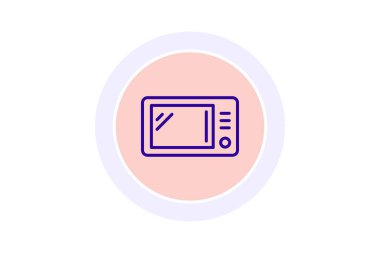 Mikrodalga, vektör, piksel mükemmel, çizer dosyası