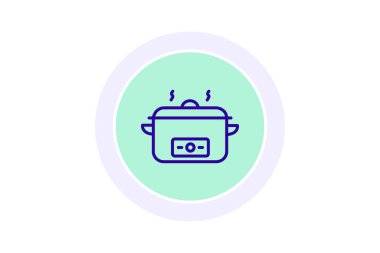 Yavaş Pişiren, vektör, piksel mükemmel, illüstratör dosyası