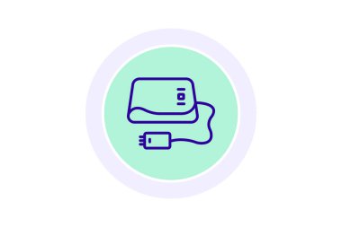 Elektrik Battaniyesi, vektör, piksel mükemmel, illüstratör dosyası