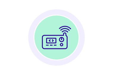 Akıllı Termostat, vektör, piksel mükemmel, illüstratör dosyası