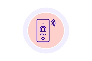 Akıllı kapı zili, vektör, piksel mükemmel, illüstratör dosyası