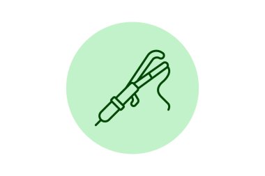 Saç bigudisi, vektör, piksel mükemmel, illüstratör dosyası