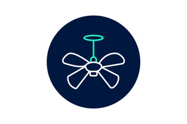 Tavan pervanesi, vektör, piksel mükemmel, illüstratör dosyası