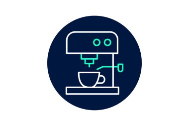 Espresso Makinesi, vektör, piksel mükemmel, illüstratör dosyası