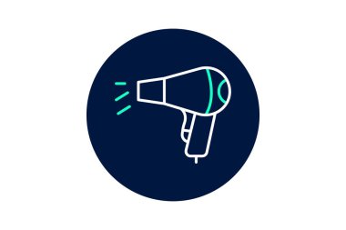 Saç kurutma makinesi, vektör, piksel mükemmel, illüstratör dosyası