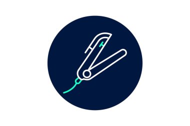 Saç düzleştirici, vektör, piksel mükemmel, illüstratör dosyası