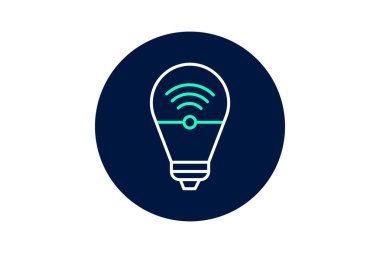 Akıllı Ampul, vektör, piksel mükemmel, illüstratör dosyası