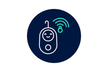 Bebek monitörü, vektör, piksel mükemmel, illüstratör dosyası