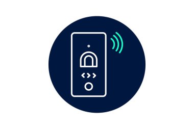 Akıllı kapı zili, vektör, piksel mükemmel, illüstratör dosyası