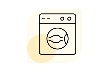 Çamaşır makinesi, vektör, piksel mükemmel, illüstratör dosyası